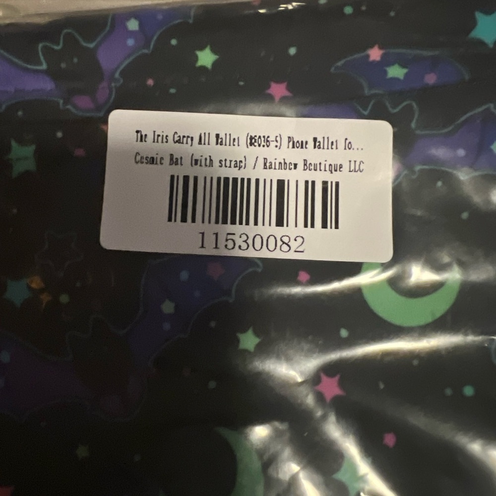 Iris & Rainbow Boutique Iris Carry All Wallet “Cosmic Bats” Limited Edition - Picture 6 of 6